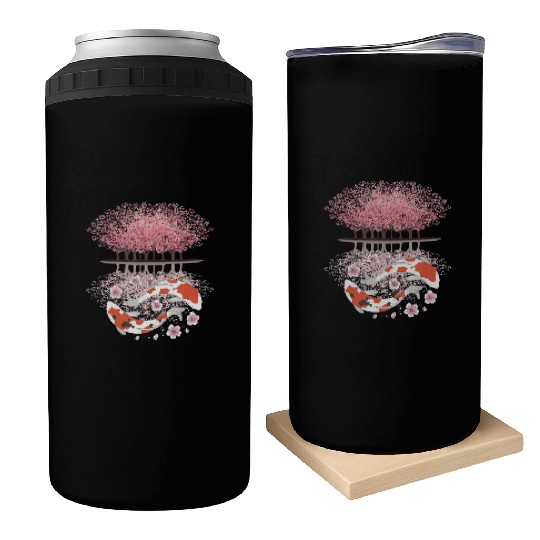 Koi Sakura Tree Upside Down Cherry Blossom Japanes Can Coolers