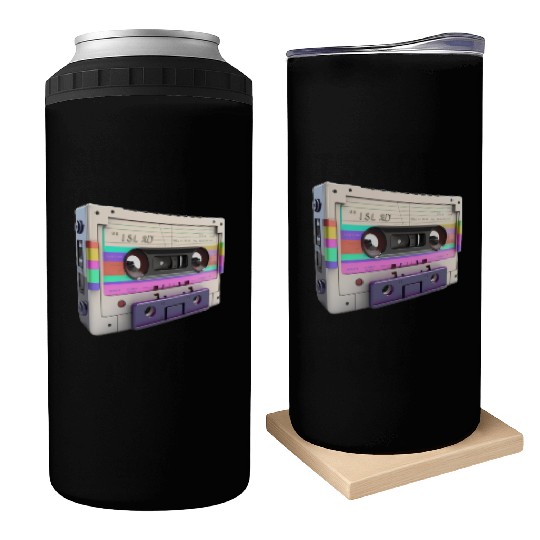 80s Music Cassette Tape : 3D, Neon, 80s songs Can Coolers