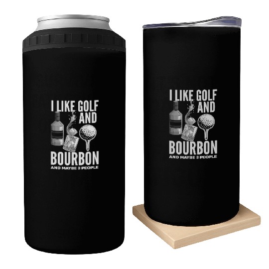 Golf Bourbon Whiskey Gift Golfer Can Coolers
