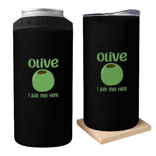 Green Olive Lover Quote Can Coolers