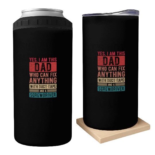 I am this dad fix anyding Father's Day Papa gift Can Coolers