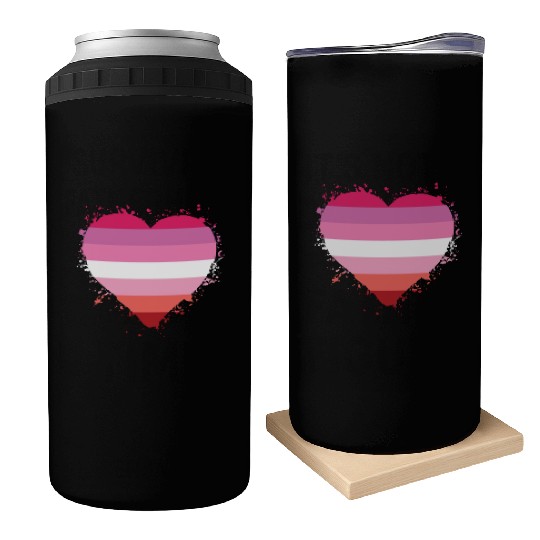 Pride LGBTQ heart Can Coolers