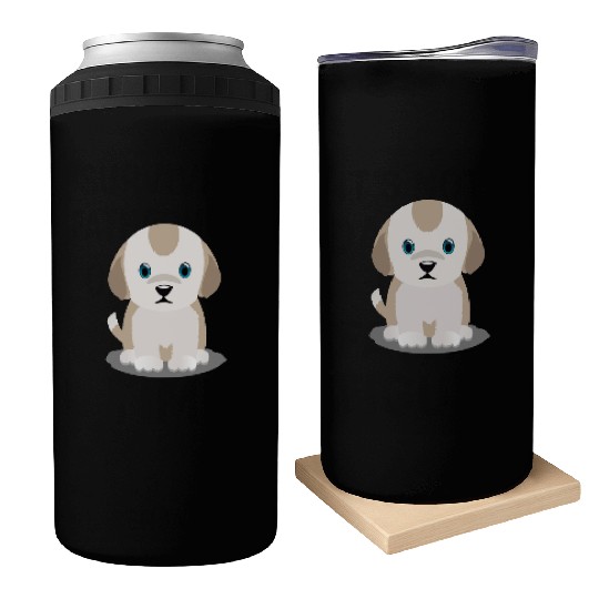 Cute and Adorable Light Brown Puppy Can Coolers