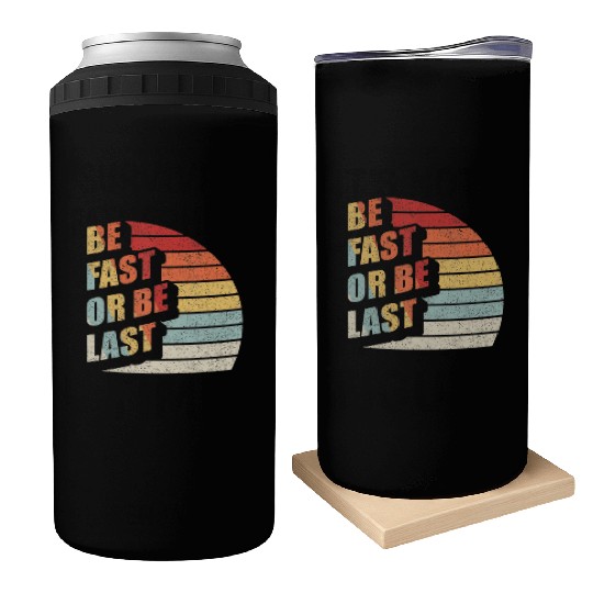 Fast Car Quote Drag Racing Gift Vintage Retro Rac Can Coolers