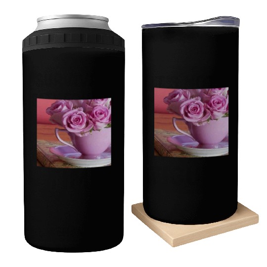 Beautiful Floral print Can Coolers