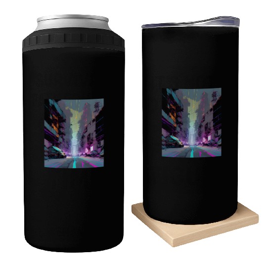 Modern Gothic AI PRINT Can Coolers