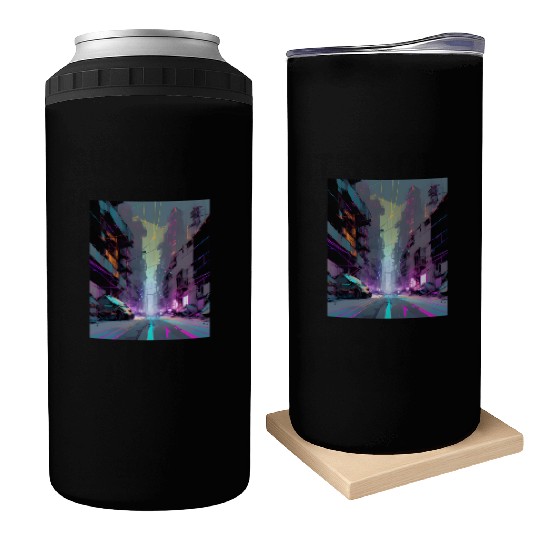 Modern Gothic AI PRINT Can Coolers