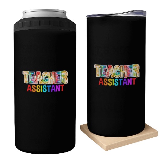 Teacher Assistant Tie Dye Back To School Can Coolers