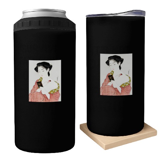 Japanese Woman Geisha Japan Vintage art Can Coolers