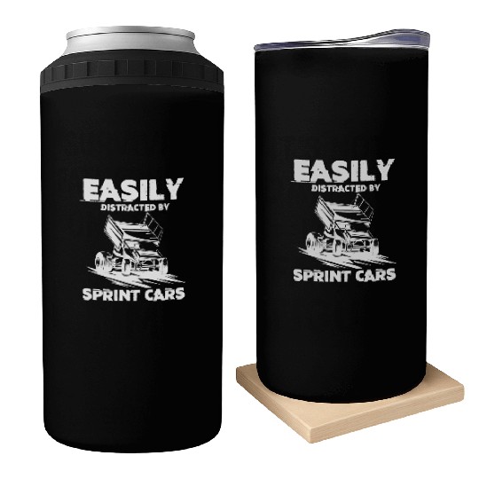 Sprint Car Racing, sprint car, dirt track racers Can Coolers