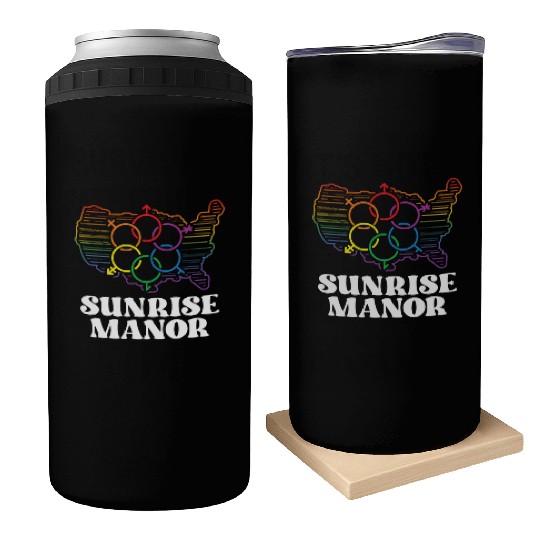 Sunrise Manor Pride Flag Pride Month LGBTQ Flag Can Coolers