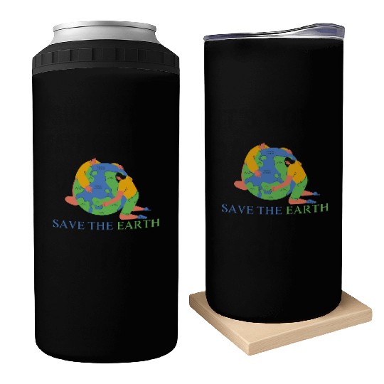 save the earth day Can Coolers
