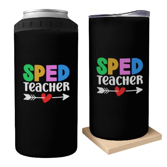 Sped Teacher Special Education Cute Awareness Can Coolers