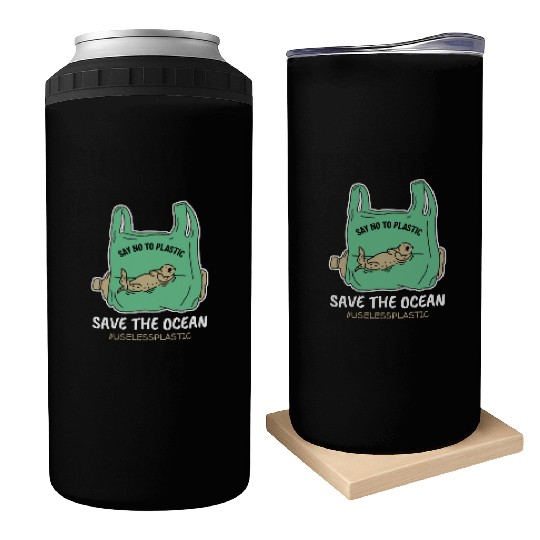 Save The Ocean Seal Save The Earth Environment Can Coolers