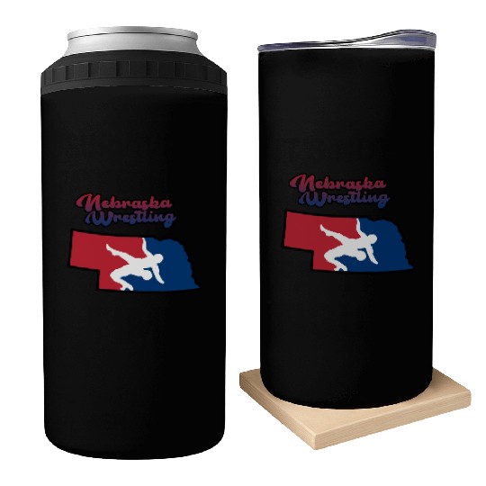 Nebraska Wrestling (USA Colors) Can Coolers