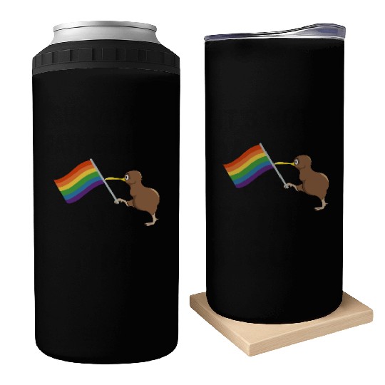 Rainbow Kiwi Pride Can Coolers