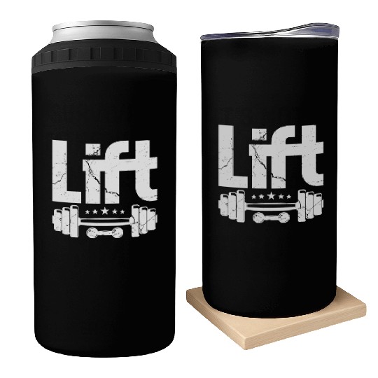 Lift Weight Lifting Gym Enthusiast Workout Ness Can Coolers
