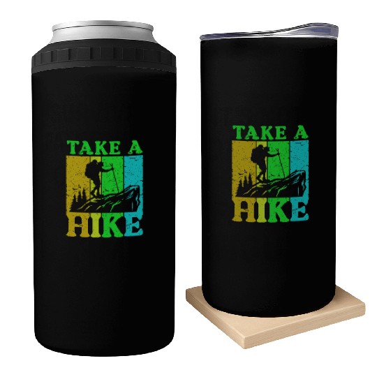 Take a Hike Wanderlust Hiker Hiking Mountains Can Coolers