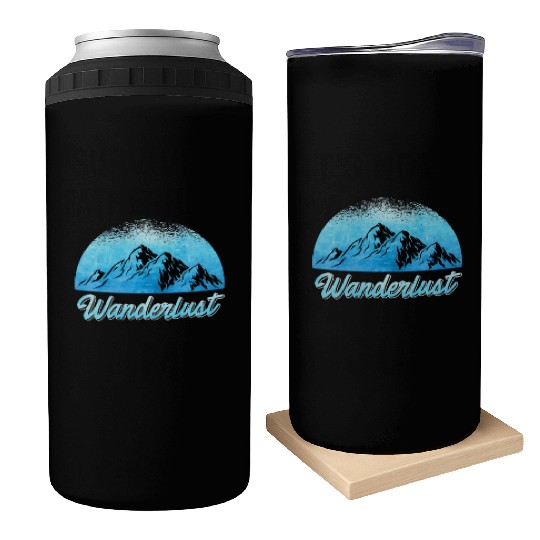 Wanderlust Mountaineer Hiker Summit sport Can Coolers