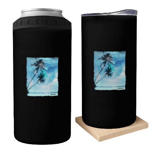 Artistic Dubai United Arab Emirates Palm Tree Can Coolers