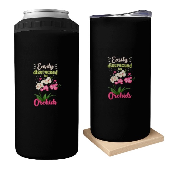 Orchid Flower Lover Art Can Coolers