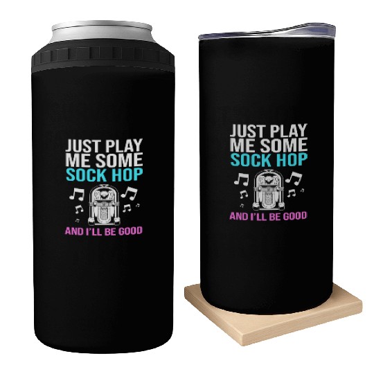 Sock Hop Music Quote 50s Rockabilly Sock Hop Can Coolers