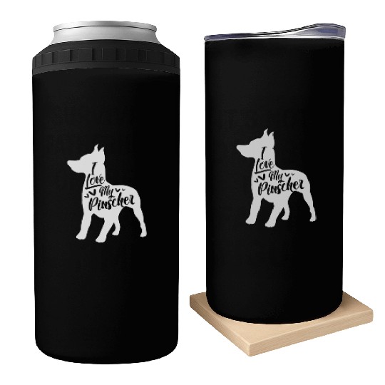 I Love My Pinscher Miniature Pinscher Min Pin Can Coolers