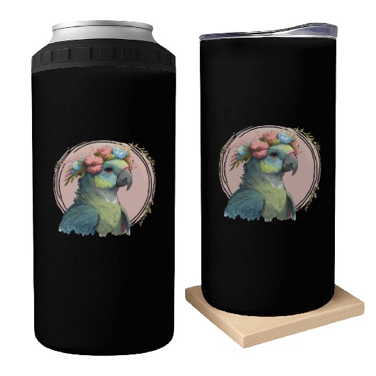 Cute Hahn's Macaw Bird Flower Crown Pet Birds Can Coolers