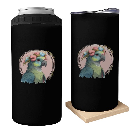Cute Hahn's Macaw Bird Flower Crown Pet Birds Can Coolers