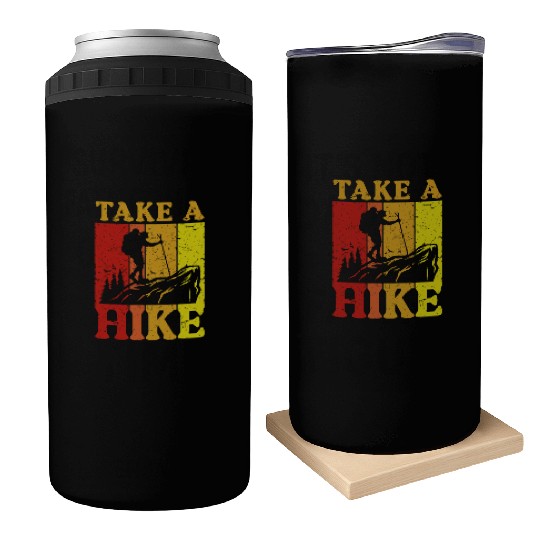 Take a Hike Wanderlust Hiker Hiking Mountains Can Coolers