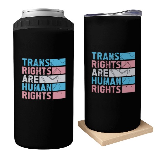 Trans Rights Are Human Rights Support LGBT Pride Can Coolers