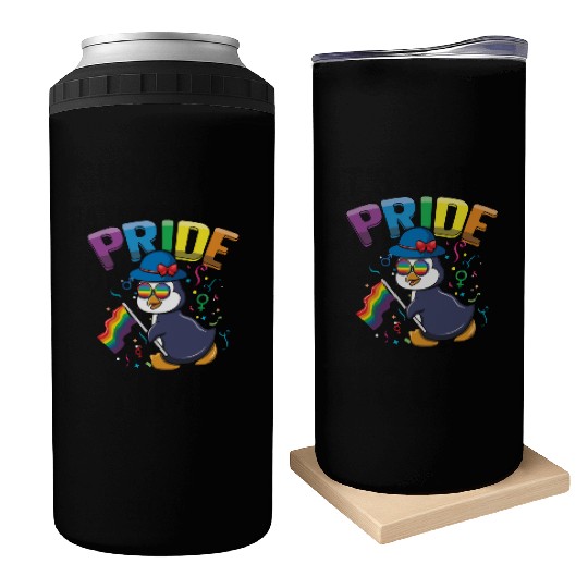 Penguin Lover Gay LGBTQ Rainbow LGBT Pride Month Can Coolers