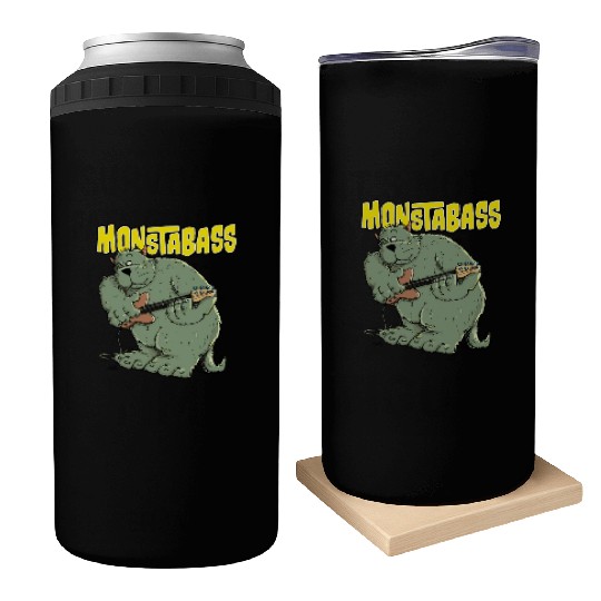 Monster Bass Guitar Player Can Coolers
