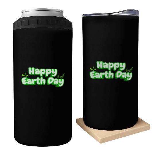 Happy Earth Day design . Can Coolers