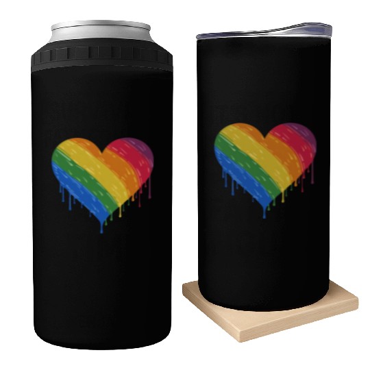 LGBTQ+ Love: Rainbow Heart for Lesbian, Gay, Can Coolers