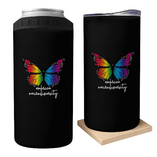 Embrace Neurodiversity Butterfly Autism Awareness Can Coolers