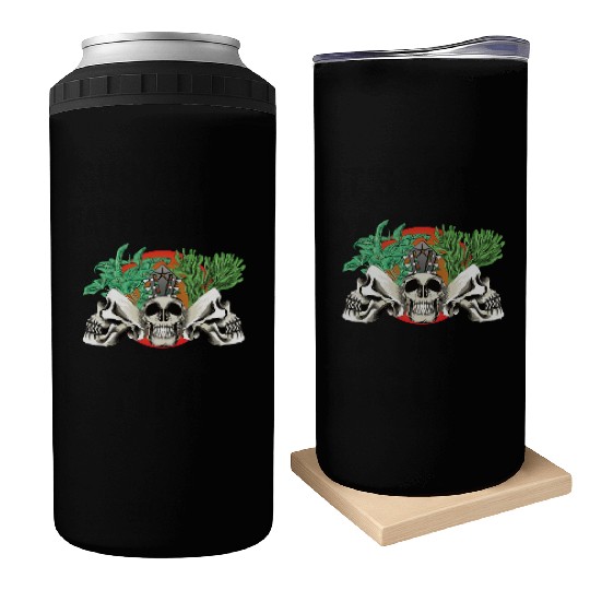 Skull Plant of the blood moon night light Can Coolers