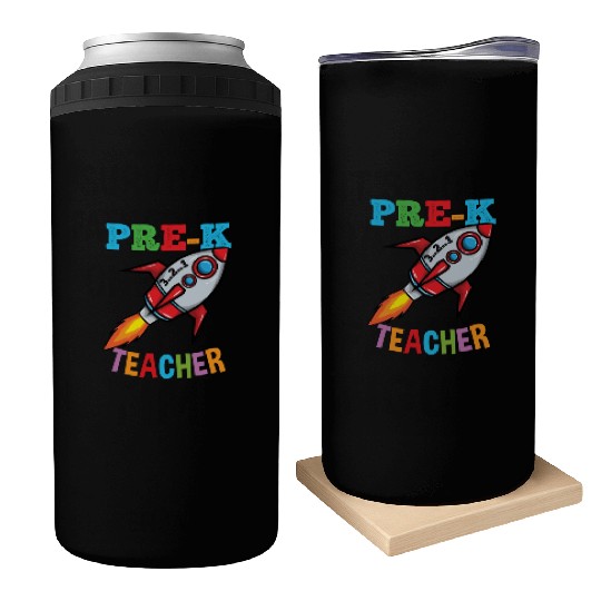 Space Pre K Teacher Preschool Back To School Can Coolers