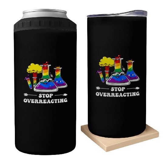 Gay Pride Rainbow Flag Science Teacher Can Coolers