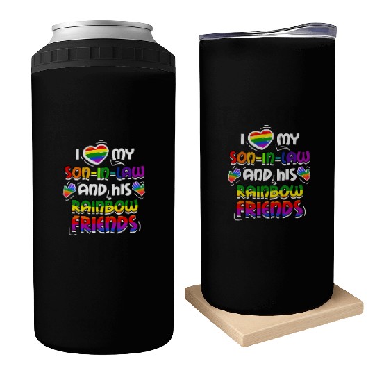 I Love My Son In Law And His Rainbow Friends Can Coolers