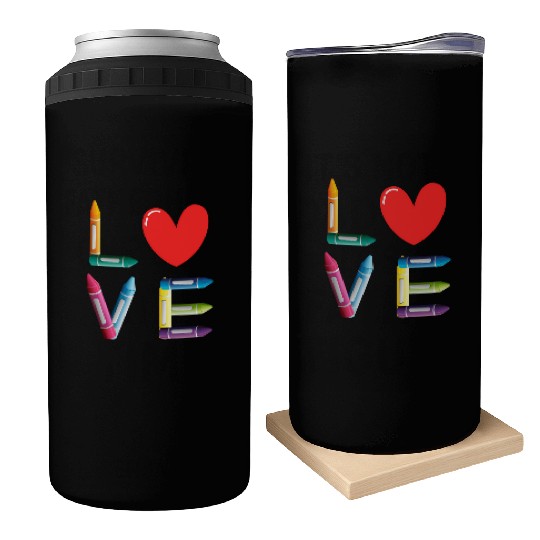 Pre-K Teacher Preschool Day Love Teachers Crayon Can Coolers