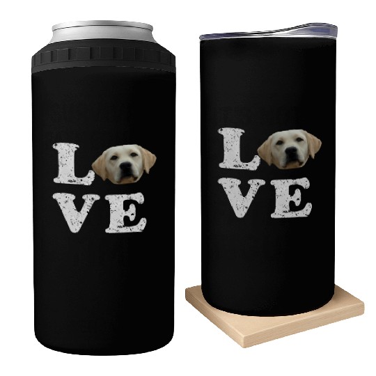 I Love My Yellow Lab Labrador Retriever Dog Can Coolers