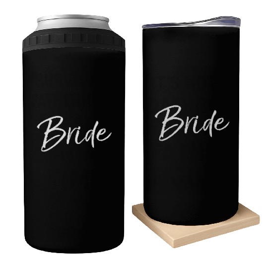 Getting Ready Bride Groom Wedding Bride Can Coolers