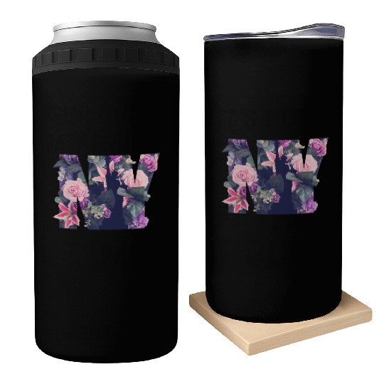 Enjoy New York City Floral New York City Can Coolers