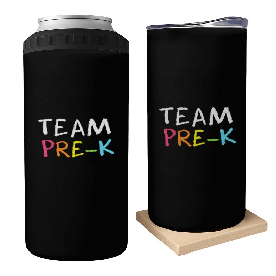 Team Pre K Teacher Back To School Top Can Coolers