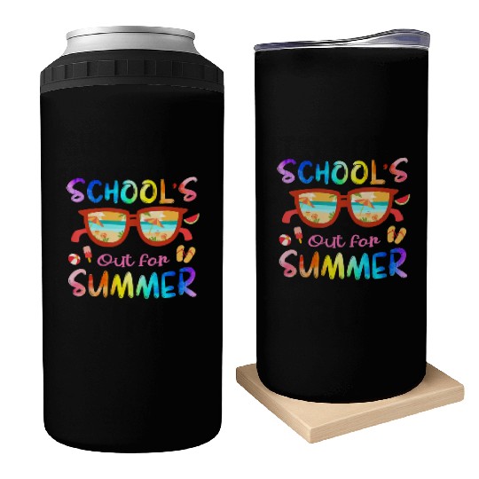 Schools Out For Summer Last Day Of School Teacher Can Coolers