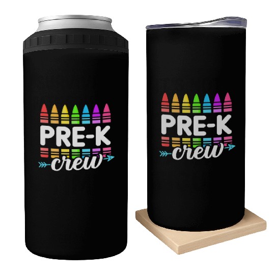 Pre-K Crew Teacher Team Squad Hello Back School Gr Can Coolers