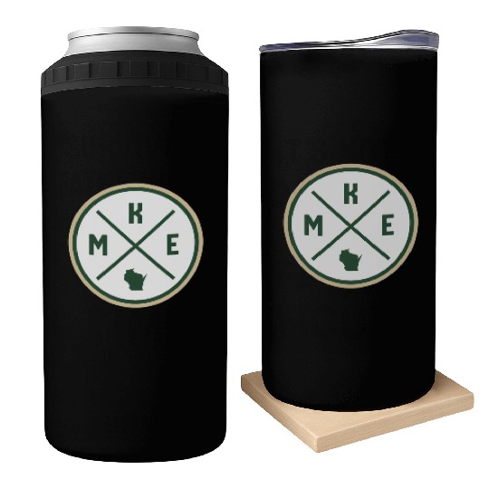 Milwaukee Circle Patch Green Can Coolers