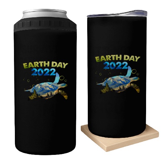 Sea Turtle Earth Day Everyday 2022 Planet World Can Coolers
