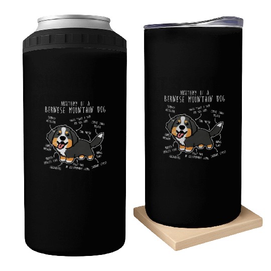 Bernese Mountain Dog Anatomy Can Coolers